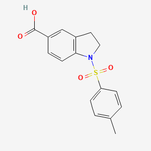 molecular formula C16H15NO4S B15335648 1-Tosylindoline-5-carboxylic Acid 