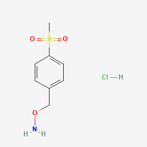 molecular formula C8H12ClNO3S B15335650 O-(4-(Methylsulfonyl)benzyl)hydroxylamine hydrochloride 