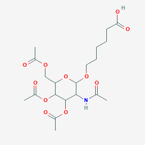 6-[[(2R,3R,4R,5R,6R)-3-Acetamido-4,5-diacetoxy-6-(acetoxymethyl)tetrahydro-2H-pyran-2-yl]oxy]hexanoic Acid