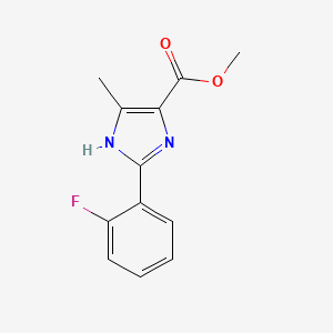 molecular formula C12H11FN2O2 B15335662 methyl 2-(2-fluorophenyl)-5-methyl-1H-imidazole-4-carboxylate 