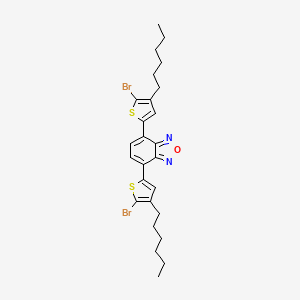 molecular formula C26H30Br2N2OS2 B15335687 4,7-Bis(5-bromo-4-hexyl-2-thienyl)benzo[c][1,2,5]oxadiazole 