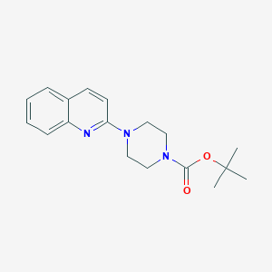 molecular formula C18H23N3O2 B153357 叔丁酸 4-(喹啉-2-基)哌嗪-1-羧酸酯 CAS No. 890709-17-8