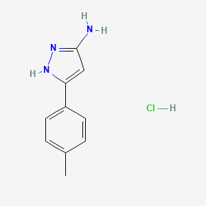 molecular formula C10H12ClN3 B15335727 3-Amino-5-(p-tolyl)pyrazole Hydrochloride 