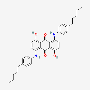 molecular formula C36H38N2O4 B15335736 1,5-Dihydroxy-4,8-bis((4-pentylphenyl)amino)anthracene-9,10-dione 