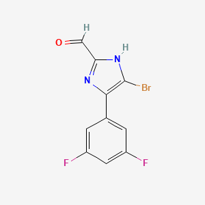 molecular formula C10H5BrF2N2O B15335740 5-Bromo-4-(3,5-difluorophenyl)imidazole-2-carbaldehyde 