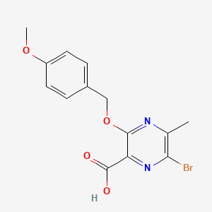 6-Bromo-3-((4-methoxybenzyl)oxy)-5-methylpyrazine-2-carboxylic acid