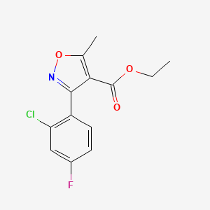 Ethyl 3-(2-chloro-4-fluorophenyl)-5-methylisoxazole-4-carboxylate