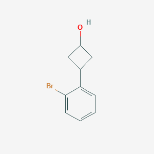 molecular formula C10H11BrO B15335795 3-(2-Bromophenyl)cyclobutanol 