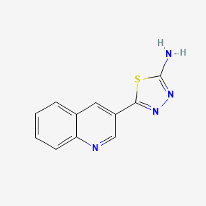 molecular formula C11H8N4S B15335813 2-Amino-5-(3-quinolyl)-1,3,4-thiadiazole 