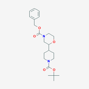 2-(1-Boc-4-piperidyl)-4-Cbz-morpholine