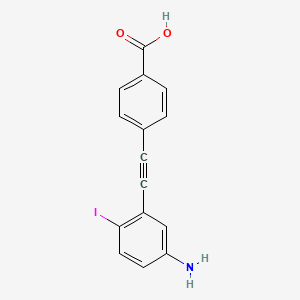 molecular formula C15H10INO2 B15335873 4-((5-Amino-2-iodophenyl)ethynyl)benzoic acid 