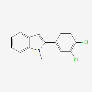 molecular formula C15H11Cl2N B15335885 2-(3,4-Dichlorophenyl)-1-methylindole 