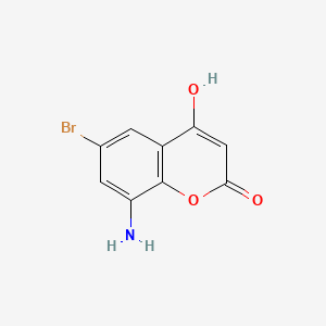 molecular formula C9H6BrNO3 B15335888 8-Amino-6-bromo-4-hydroxycoumarin 