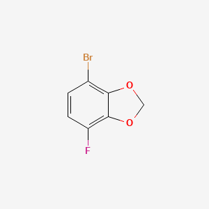 molecular formula C7H4BrFO2 B15335894 4-Bromo-7-fluorobenzo[d][1,3]dioxole 