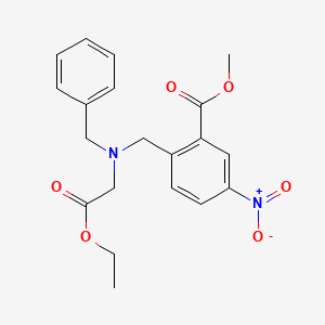 molecular formula C20H22N2O6 B15335976 Methyl 2-((benzyl(2-ethoxy-2-oxoethyl)amino)methyl)-5-nitrobenzoate 