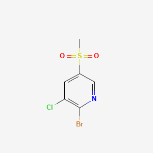 2-Bromo-3-chloro-5-(methylsulfonyl)pyridine