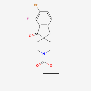 1'-Boc-6-bromo-7-fluoro-1-oxo-1,3-dihydrospiro[indene-2,4'-piperidine]