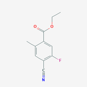 molecular formula C11H10FNO2 B15336058 Ethyl 4-cyano-5-fluoro-2-methylbenzoate 