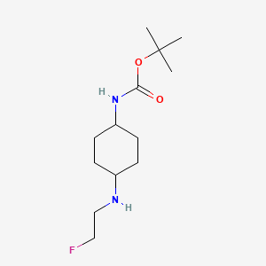 molecular formula C13H25FN2O2 B15336061 tert-Butyl (cis-4-((2-fluoroethyl)amino)cyclohexyl)carbamate 