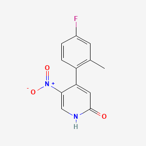 molecular formula C12H9FN2O3 B15336066 4-(4-Fluoro-2-methylphenyl)-5-nitropyridin-2(1H)-one 