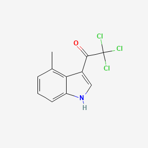 molecular formula C11H8Cl3NO B15336082 2,2,2-Trichloro-1-(4-methyl-3-indolyl)ethanone 