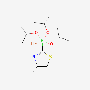 molecular formula C13H25BLiNO3S B15336088 Lithium Triisopropoxy(4-methyl-2-thiazolyl)borate 