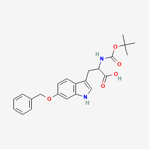 molecular formula C23H26N2O5 B15336114 Boc-6-(benzyloxy)-DL-tryptophan 