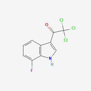 molecular formula C10H5Cl3FNO B15336140 2,2,2-Trichloro-1-(7-fluoro-3-indolyl)ethanone 