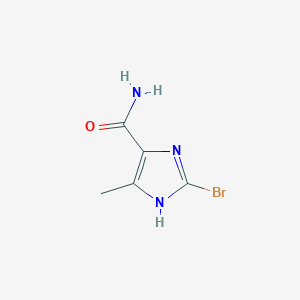 molecular formula C5H6BrN3O B15336170 2-Bromo-4-methyl-1H-imidazole-5-carboxamide 