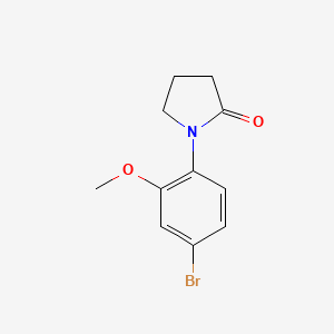 molecular formula C11H12BrNO2 B15336251 1-(4-Bromo-2-methoxyphenyl)-2-pyrrolidinone 