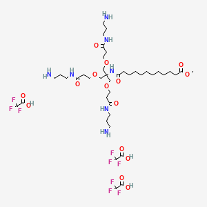 Methyl 12-[[1,19-Diamino-10-[[3-[(3-aminopropyl)amino]-3-oxopropoxy]methyl]-5,15-dioxo-8,12-dioxa-4,16-diazanonadecan-10-yl]amino]-12-oxododecanoate Tristrifluoroacetate