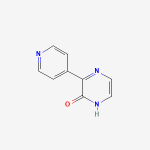 molecular formula C9H7N3O B15336356 3-(4-Pyridyl)pyrazin-2(1H)-one 