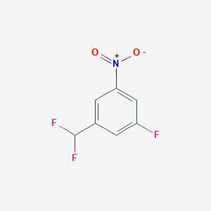 molecular formula C7H4F3NO2 B15336370 1-(Difluoromethyl)-3-fluoro-5-nitrobenzene 