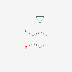 molecular formula C10H11FO B15336407 3-Cyclopropyl-2-fluoroanisole 