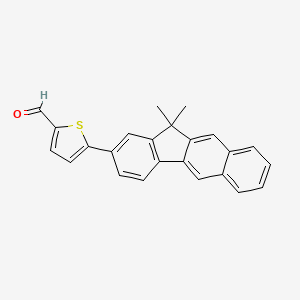 molecular formula C24H18OS B15336426 5-(11,11-Dimethyl-11H-benzo[b]fluoren-2-yl)thiophene-2-carbaldehyde 