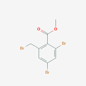 molecular formula C9H7Br3O2 B15336427 Methyl 2,4-Dibromo-6-(bromomethyl)benzoate 