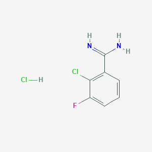 molecular formula C7H7Cl2FN2 B15336447 2-Chloro-3-fluorobenzimidamide Hydrochloride 