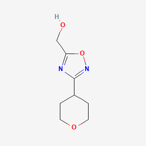 [3-(Tetrahydro-2H-pyran-4-yl)-1,2,4-oxadiazol-5-yl]methanol