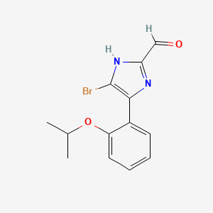 molecular formula C13H13BrN2O2 B15336473 5-Bromo-4-(2-isopropoxyphenyl)imidazole-2-carbaldehyde 