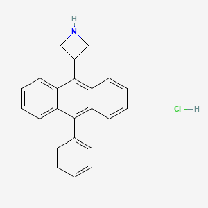 molecular formula C23H20ClN B15336496 3-(10-Phenyl-9-anthracenyl)azetidine Hydrochloride 