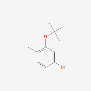 molecular formula C11H15BrO B15336499 4-Bromo-2-(tert-butoxy)toluene 