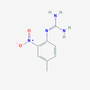 molecular formula C8H10N4O2 B15336502 1-(4-Methyl-2-nitrophenyl)guanidine 