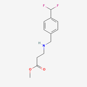 molecular formula C12H15F2NO2 B15336546 Methyl 3-[[4-(Difluoromethyl)benzyl]amino]propanoate 