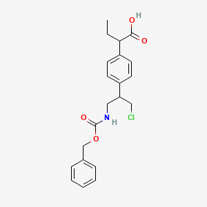 2-[4-[1-(Cbz-amino)-3-chloro-2-propyl]phenyl]butanoic Acid