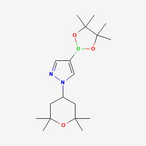 molecular formula C18H31BN2O3 B15336577 1-(2,2,6,6-Tetramethyltetrahydro-2H-pyran-4-yl)pyrazole-4-boronic Acid Pinacol Ester 