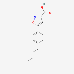 molecular formula C15H17NO3 B15336602 5-(4-Pentylphenyl)isoxazole-3-carboxylic Acid 