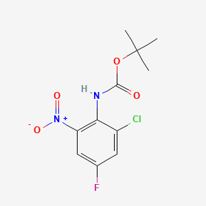 molecular formula C11H12ClFN2O4 B15336634 N-Boc-2-chloro-4-fluoro-6-nitroaniline 