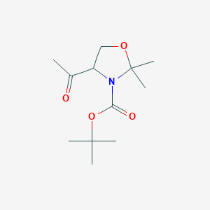 molecular formula C12H21NO4 B153367 tert-Butyl 4-acetyl-2,2-dimethyloxazolidine-3-carboxylate CAS No. 433683-01-3