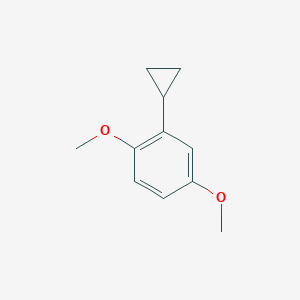 molecular formula C11H14O2 B15336717 2-Cyclopropyl-1,4-dimethoxybenzene 