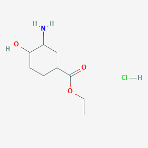 ethyl (1S,3R,4R)-3-amino-4-hydroxycyclohexane-1-carboxylate hydrochloride